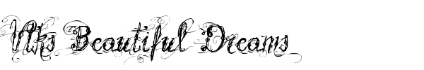 Vtks Beautiful Dreams font preview